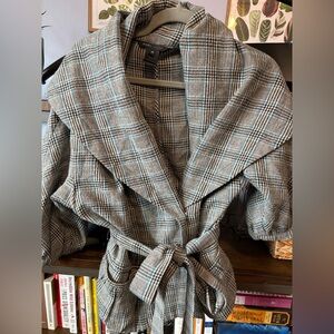 Marc By Marc Jacobs Womens Wool Jacket Size Medium - Plaid - Oversized Collar